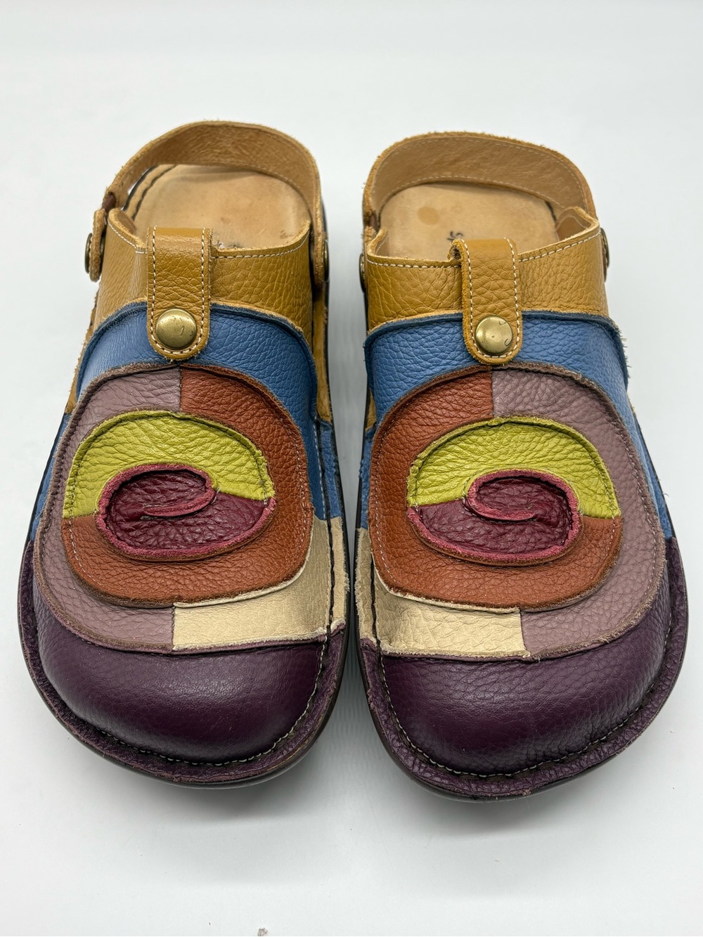Colorblock Leather Clogs by Spring Step 41